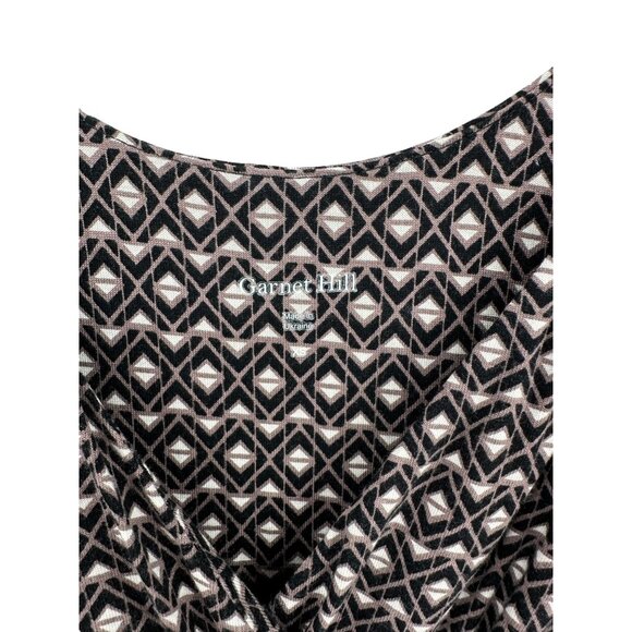 Garnet Hill Sleeveless Dress Size XS V-Neck Faux Wrap Bodice‎ Stretch A-line - Picture 2 of 8